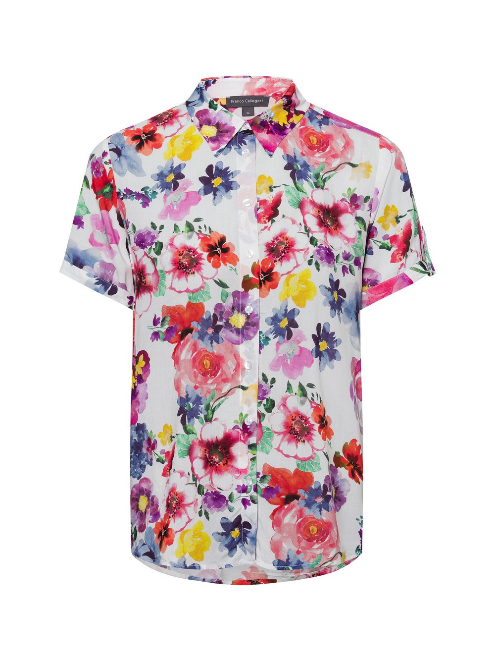 Franco Callegari Bluse Damen Viskose mehrfarbig gemustert, 40