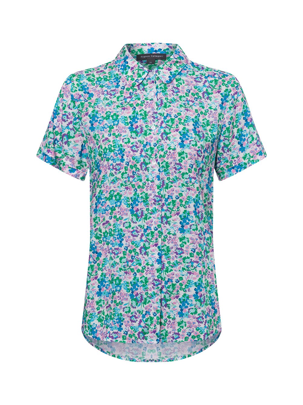 Franco Callegari Bluse Damen Viskose mehrfarbig gemustert, 40