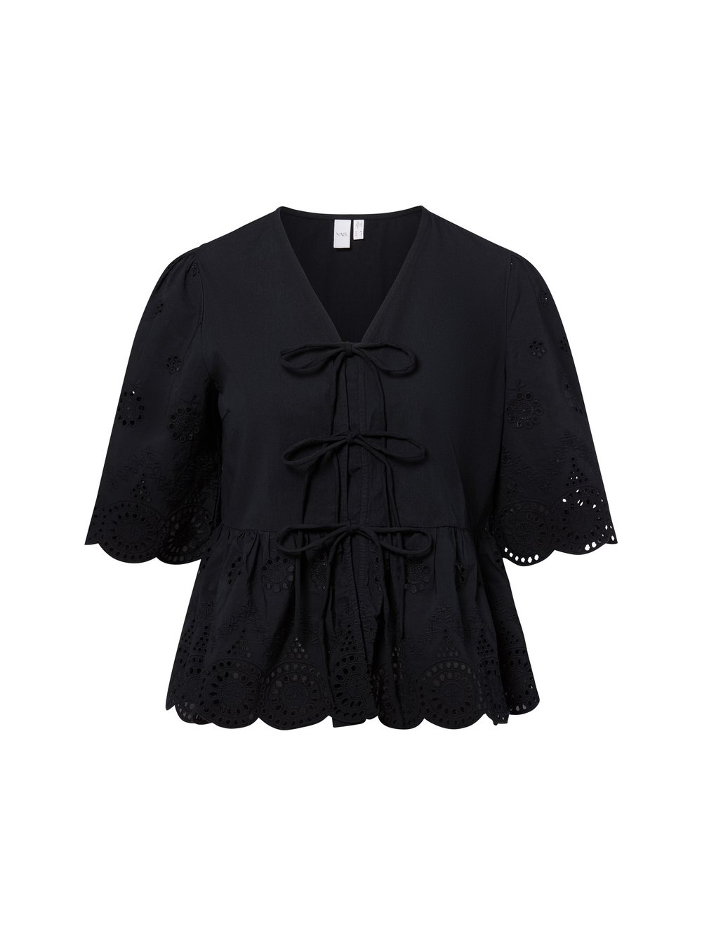 Y.A.S Bluse Damen Baumwolle schwarz, 42
