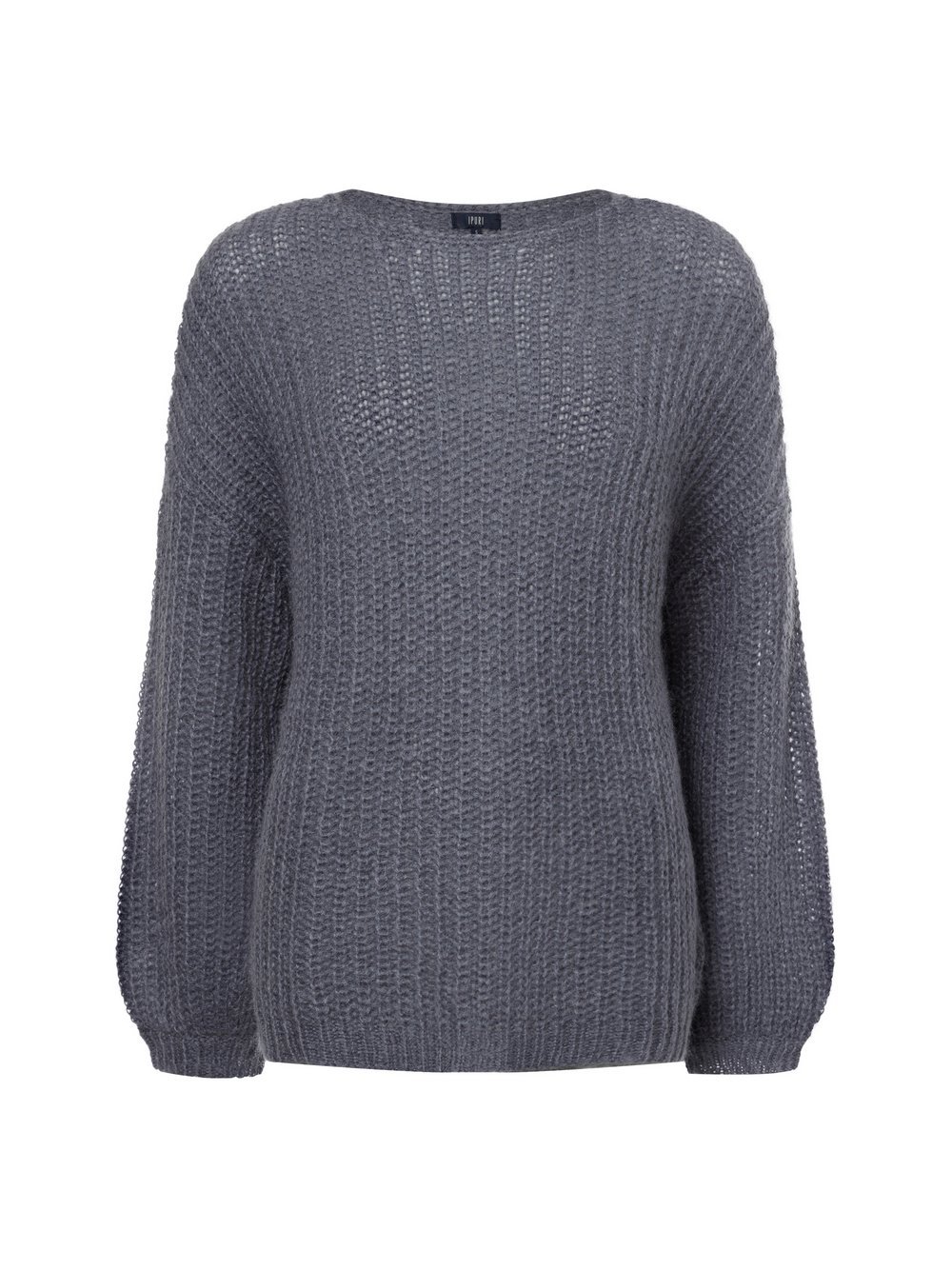 IPURI Pullover mit Mohair-Anteil Damen Polyamid grau, XL