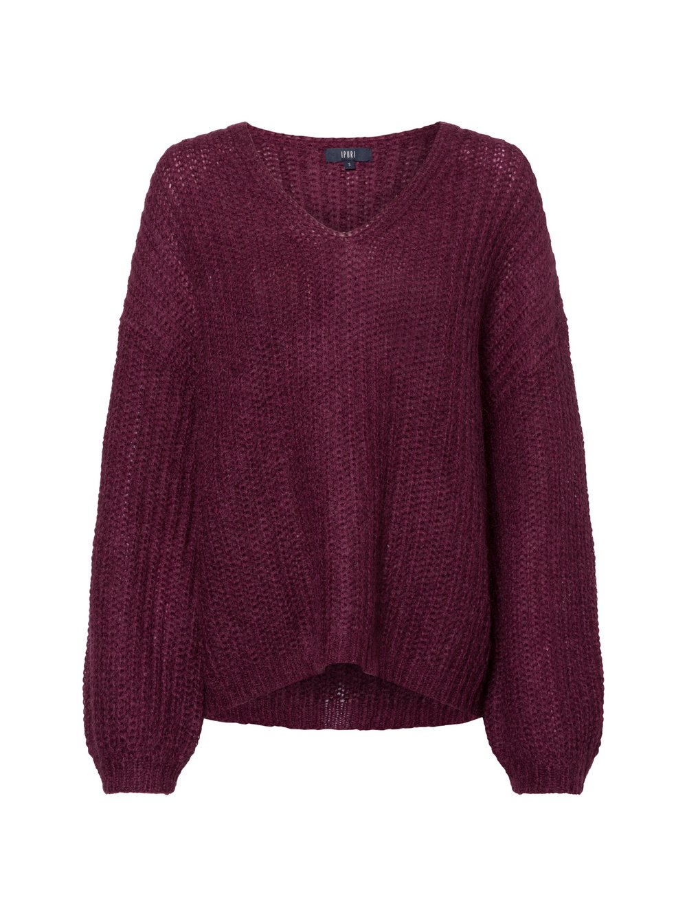 IPURI Strickpullover mit Woll-Mohair-Anteil Damen Wolle rot, M