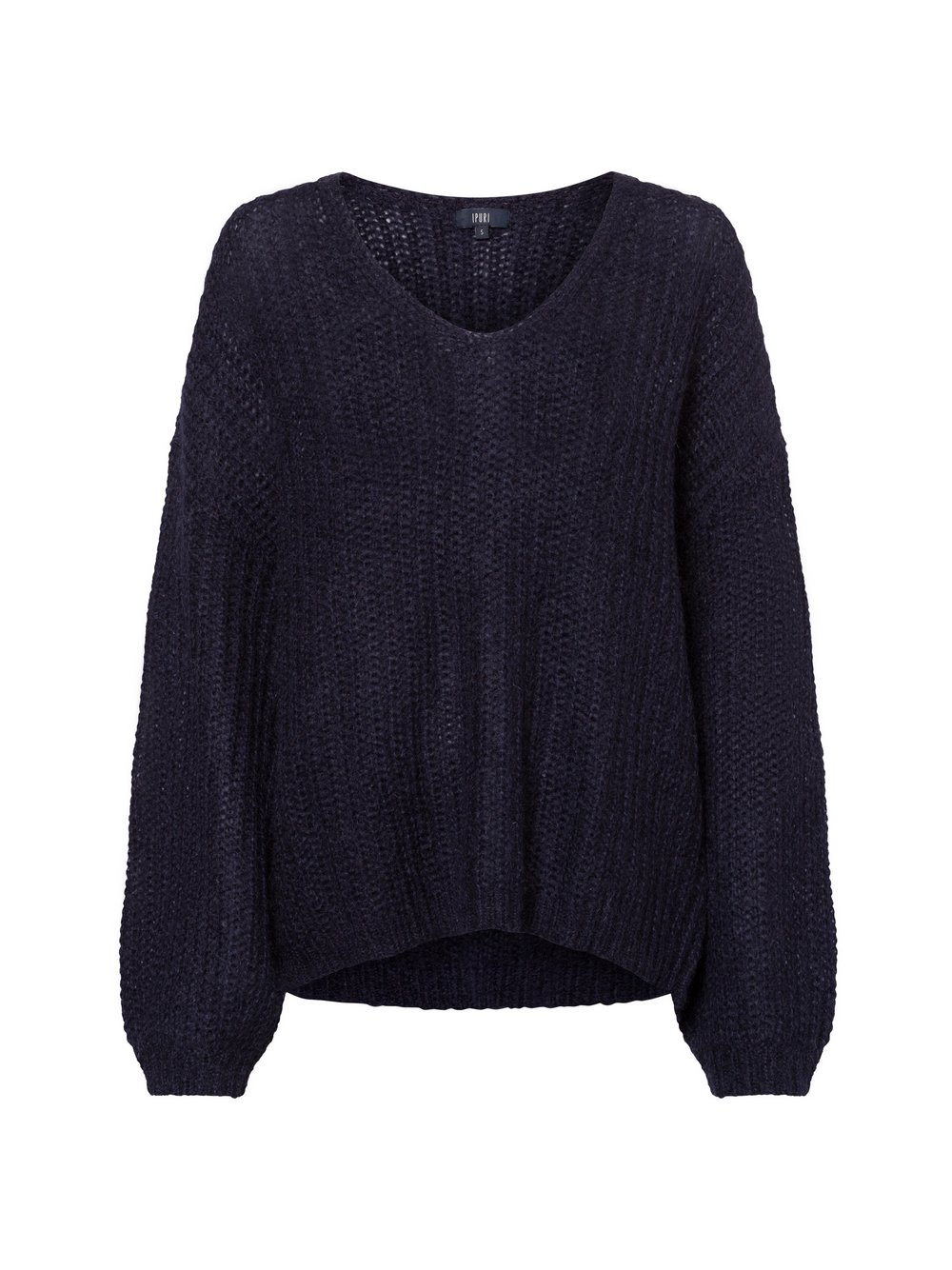 IPURI Strickpullover mit Woll-Mohair-Anteil Damen Wolle blau, S