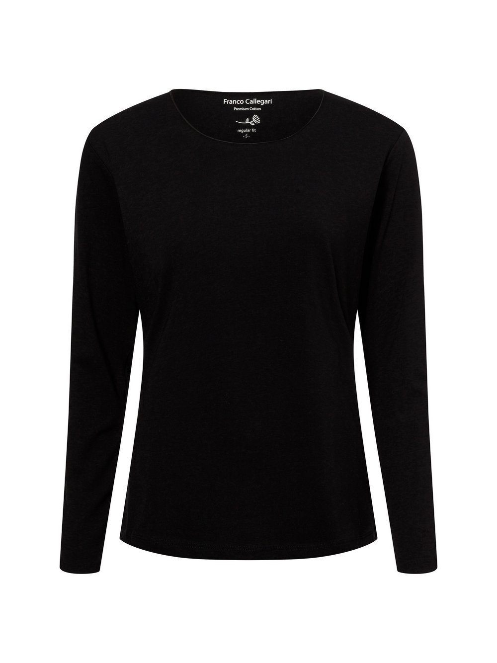 Franco Callegari Langarmshirt Damen Baumwolle schwarz, S