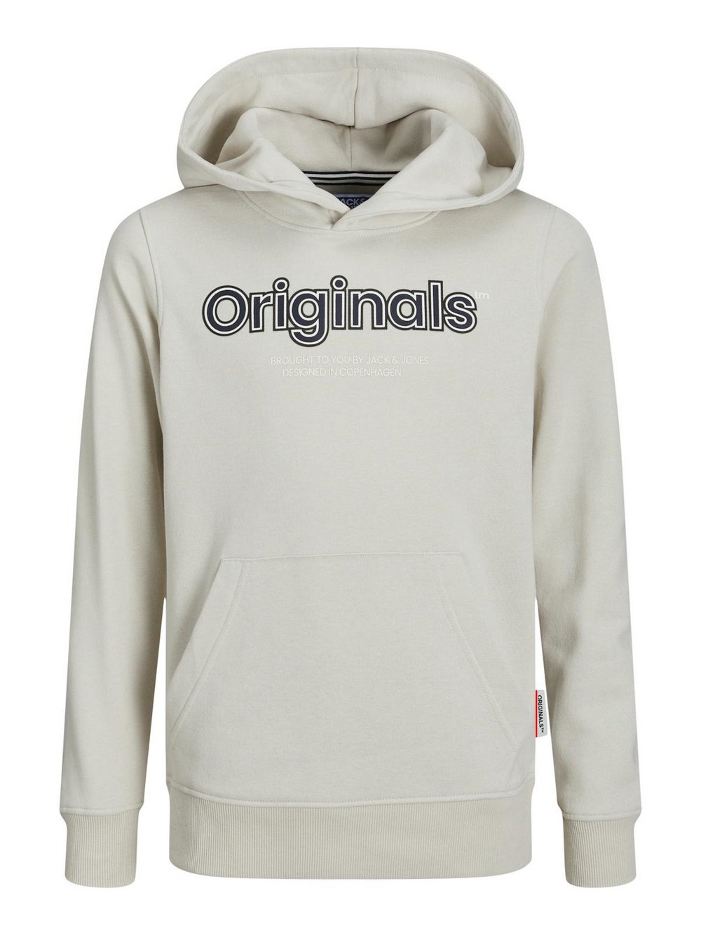 Jack & Jones Junior Hoodie Jungen Baumwolle beige bedruckt, 128