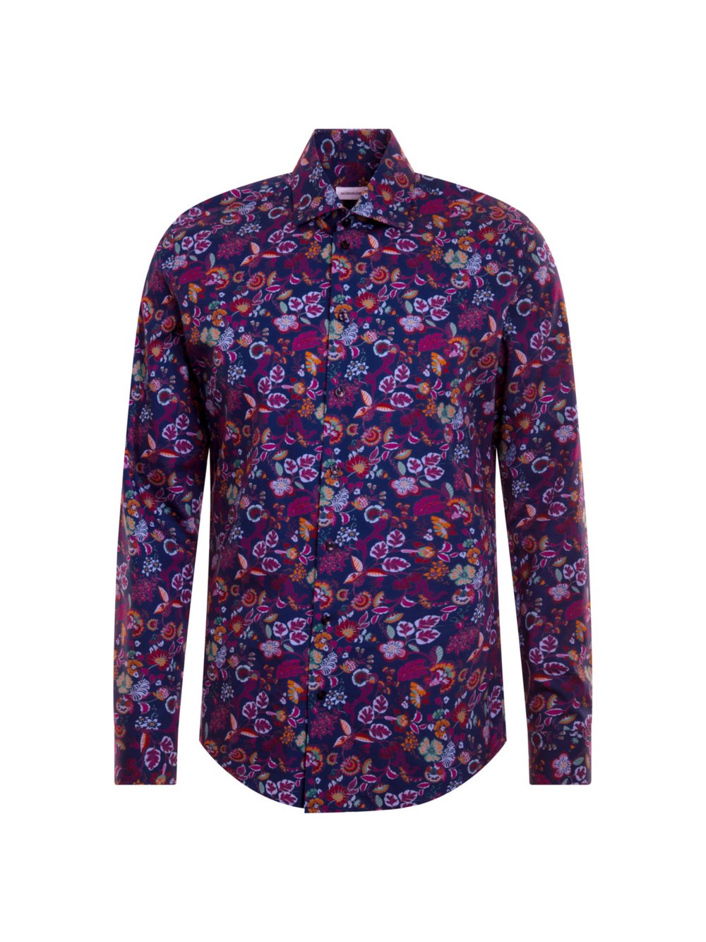 Seidensticker Business Hemd Herren Slim Fit Baumwolle blau gemustert, 40