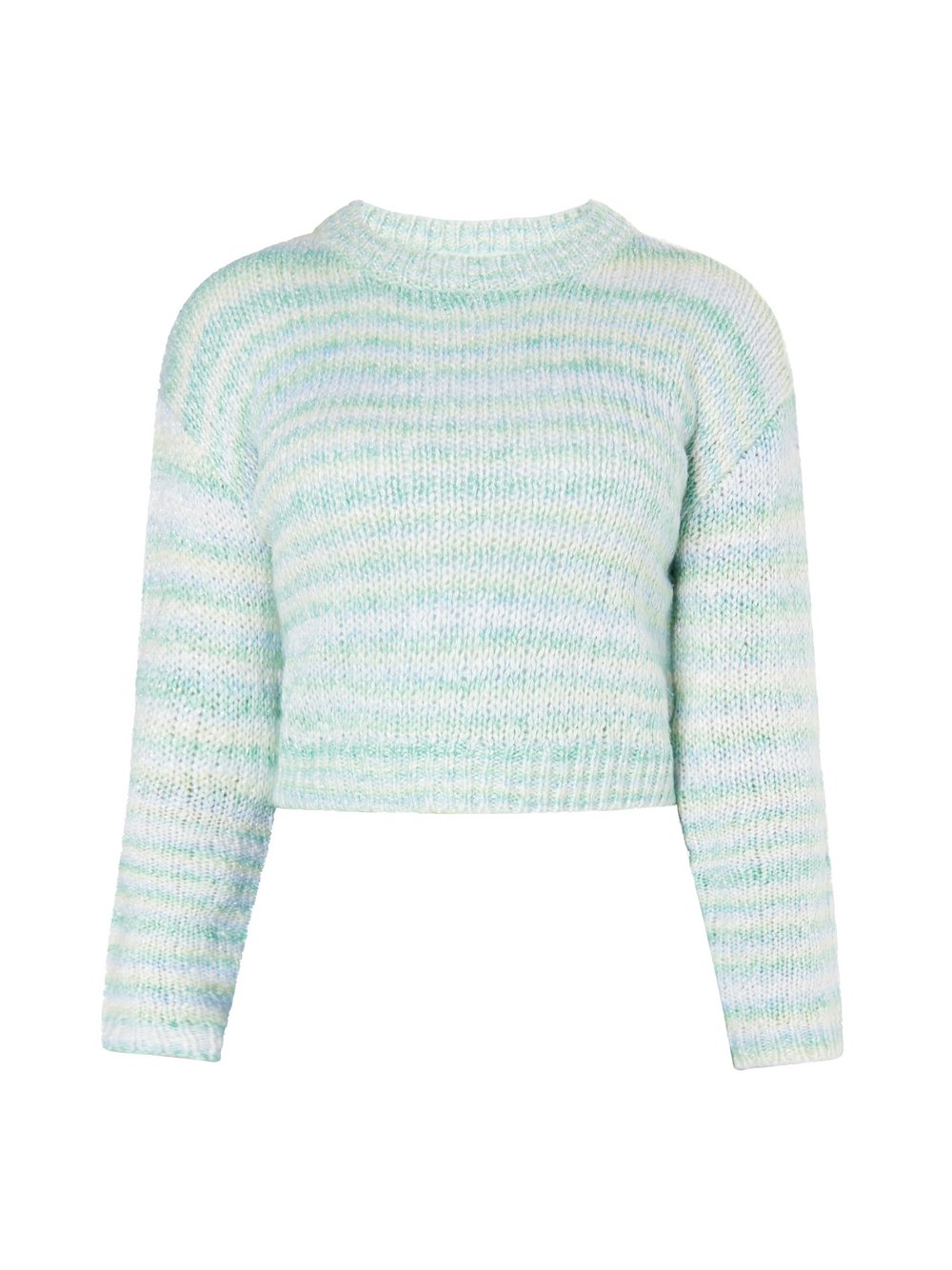 MyMo Strickpullover Damen grün gemustert, M