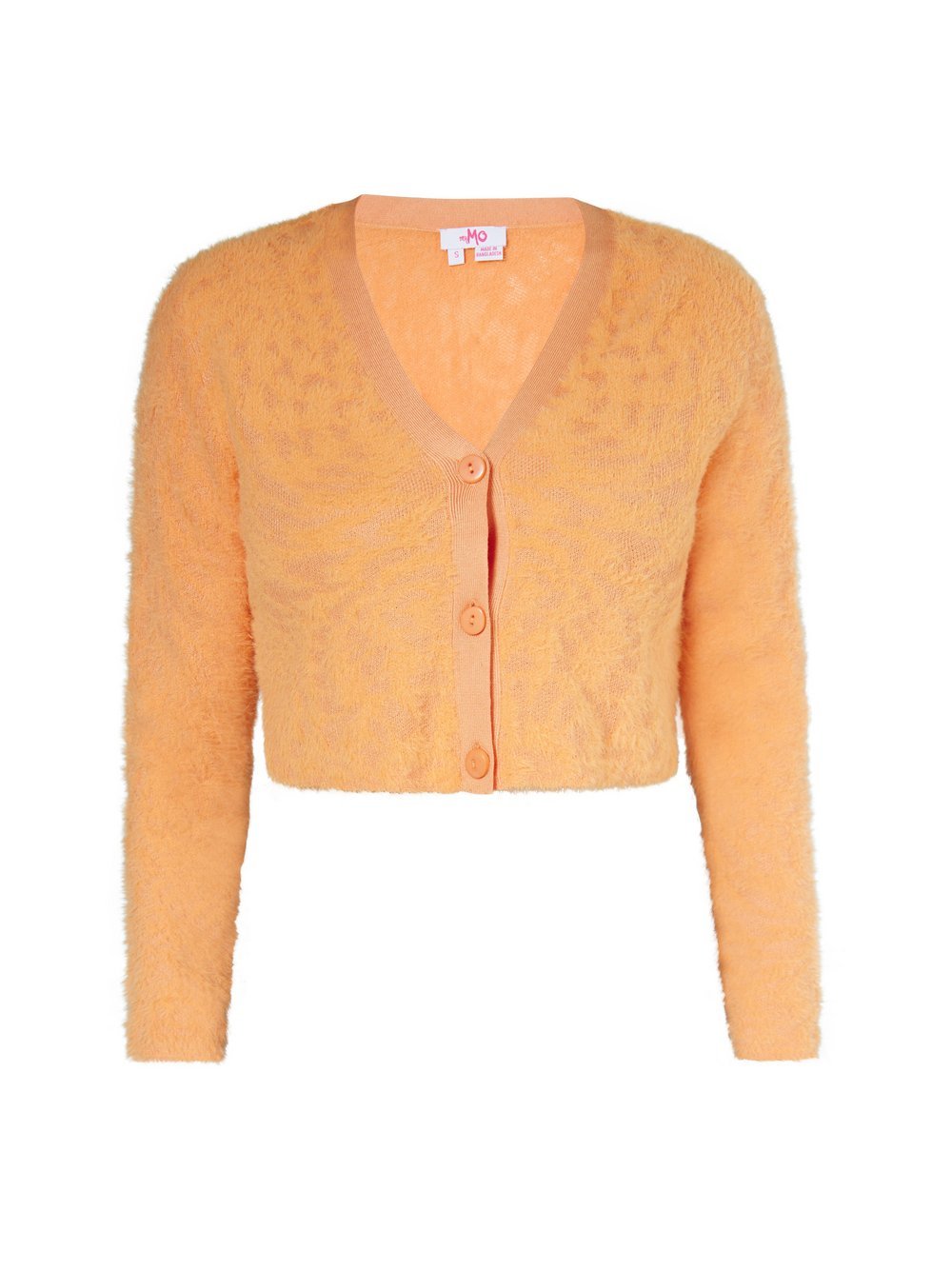 MyMo Cardigan Damen Polyamid orange gemustert, L