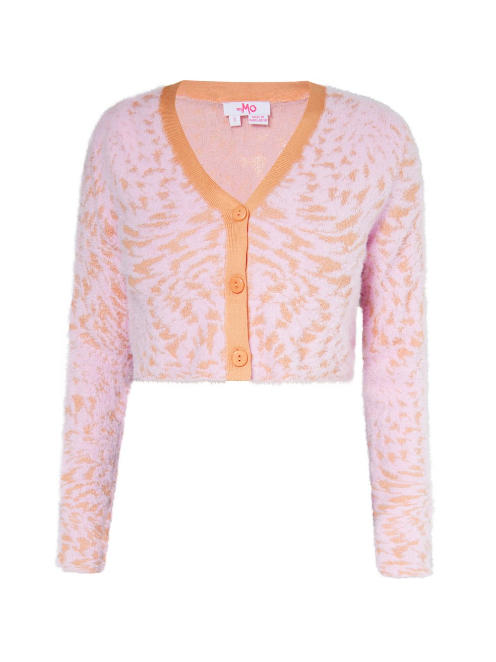 MyMo Cardigan Damen Polyamid rosa gemustert, S