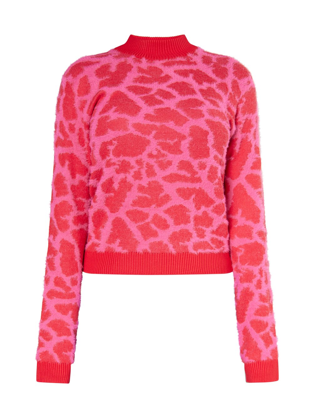 MyMo Pullover Damen Polyamid rosa gemustert, S