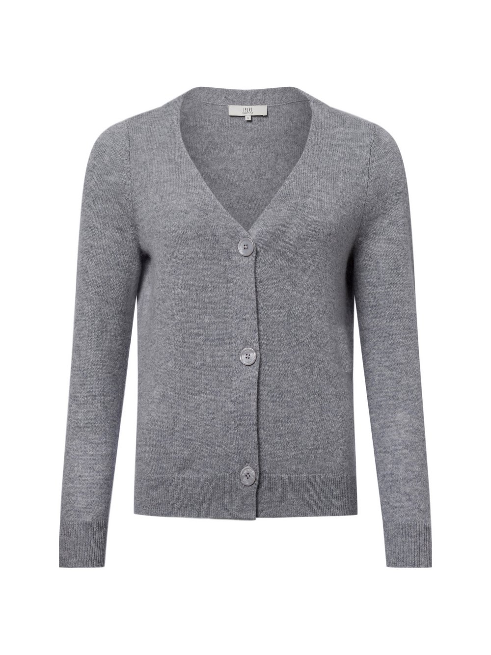 Ipuri Essentials Strickjacke Damen Wolle grau, XS