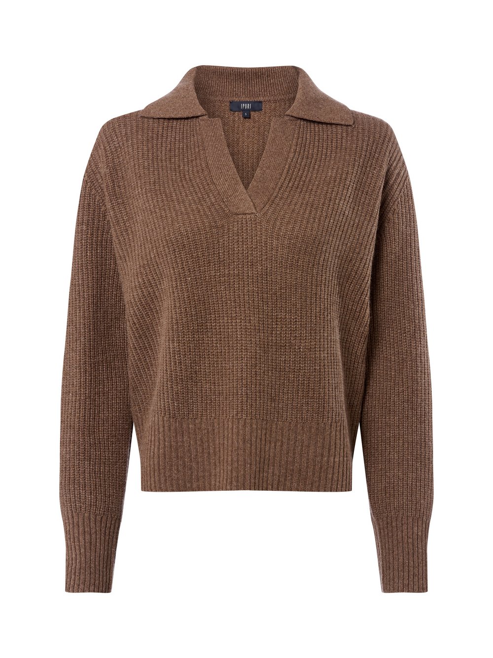 IPURI Pure Cashmere Strickpullover Damen braun meliert, M