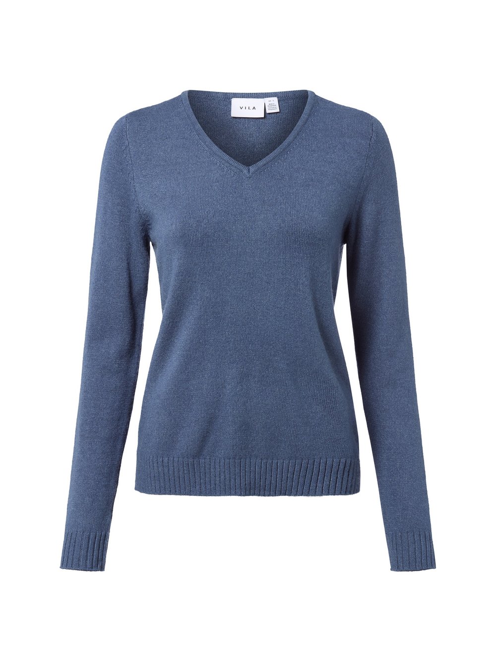 Thumbnail - Vila Pullover Damen Feinstrick blau meliert, XL