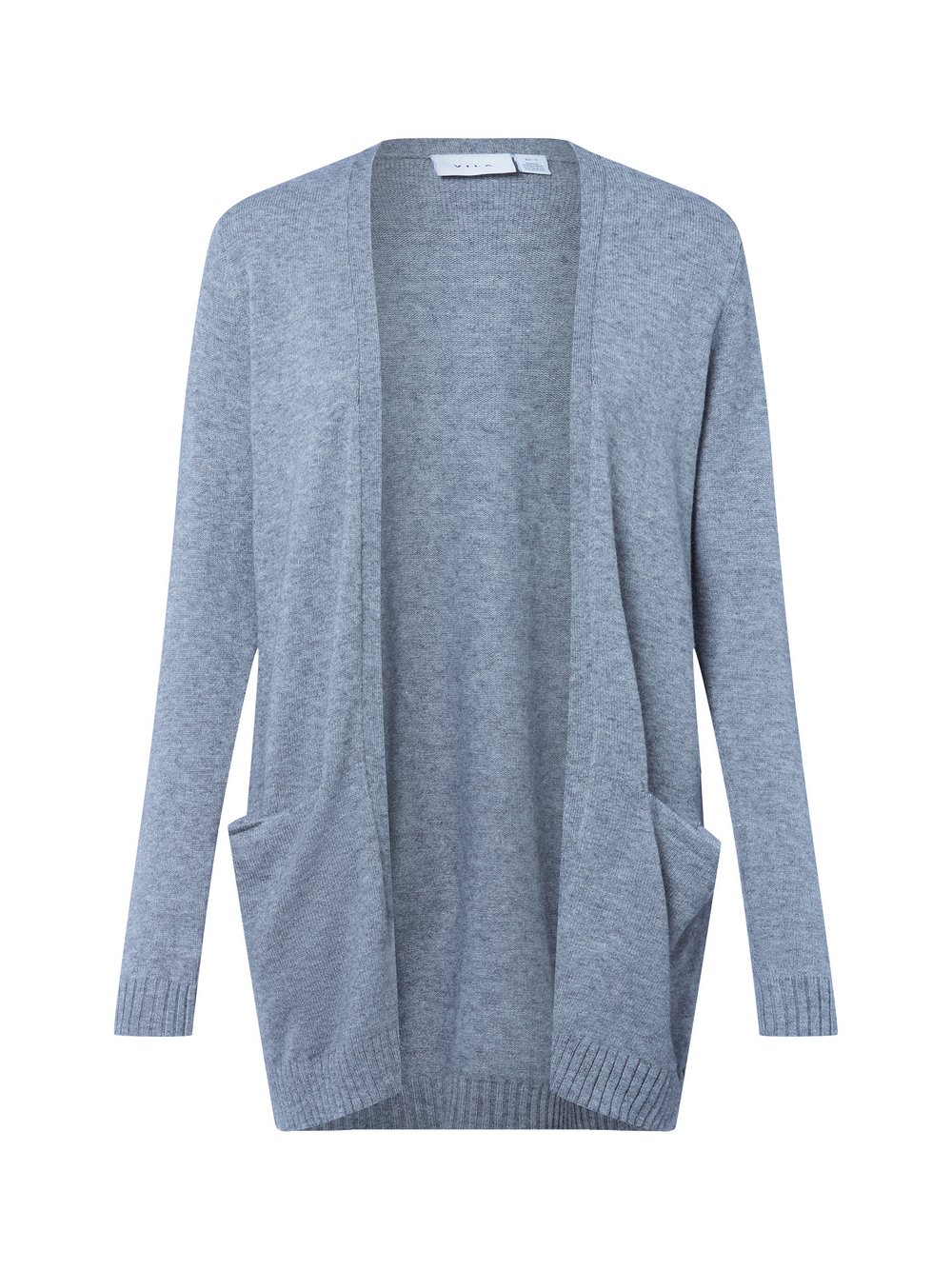 Vila Strickhülle Damen Feinstrick grau, M