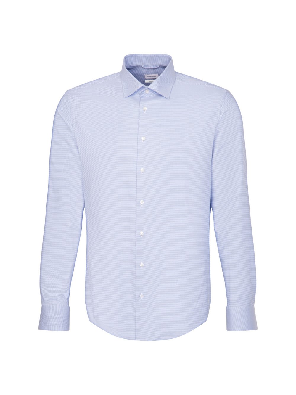 Seidensticker Business Hemd Herren Regular Fit Baumwolle blau strukturiert, 45