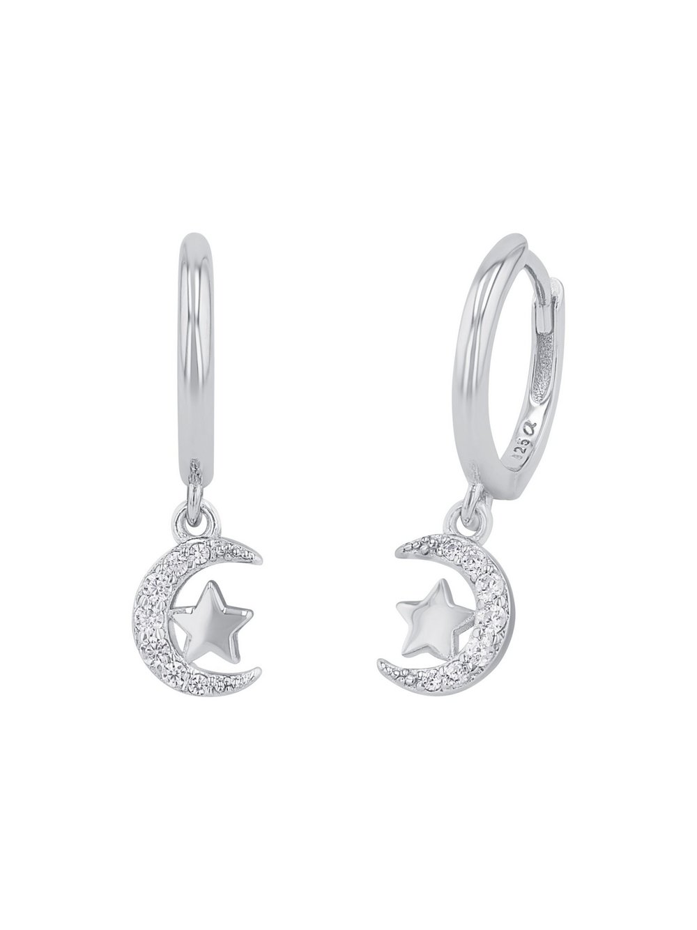 Prinzessin Lillifee Creolen Mädchen Sterlingsilber silber, ONE SIZE