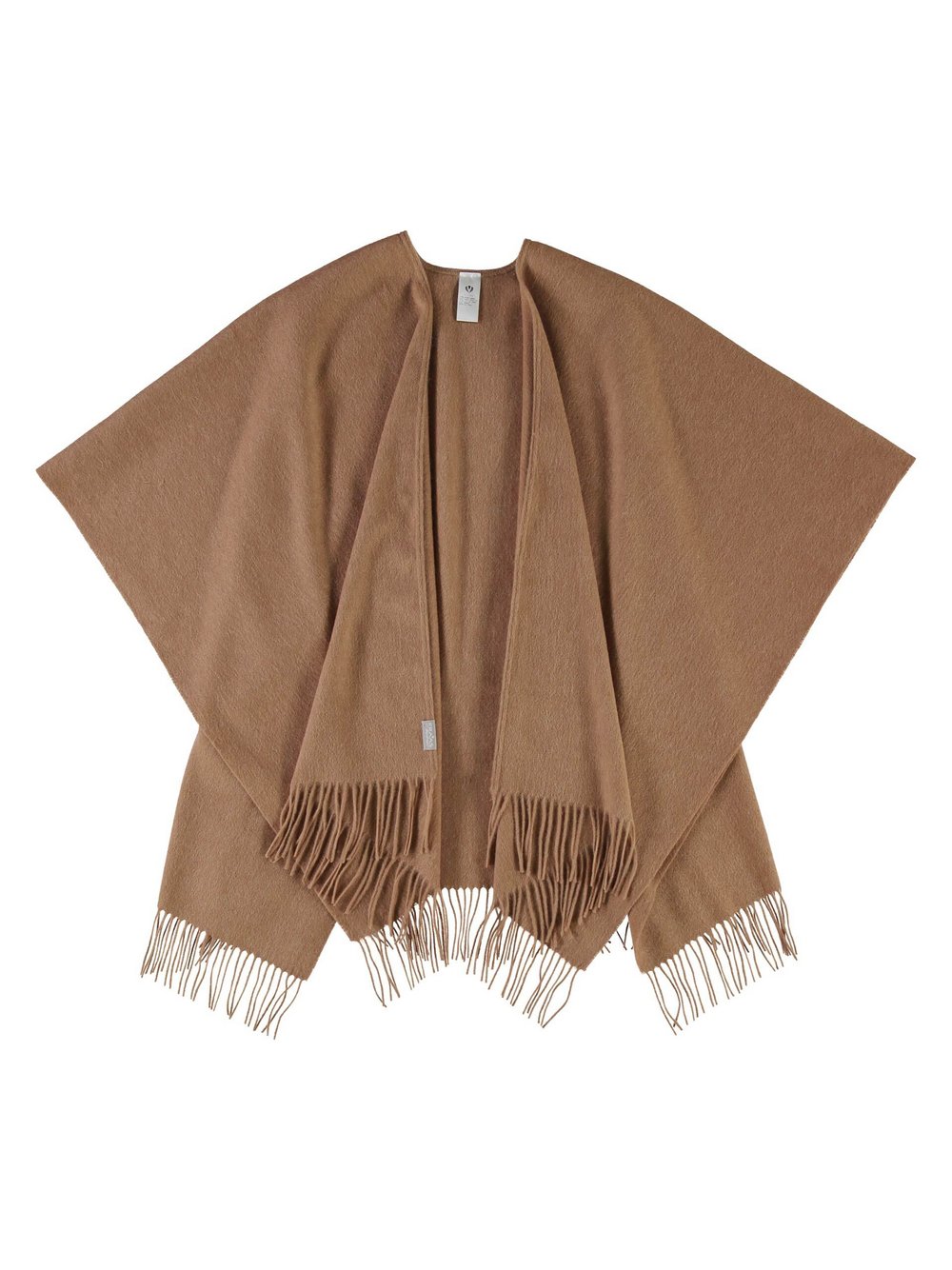 Fraas Poncho Damen Wolle beige, ONE SIZE