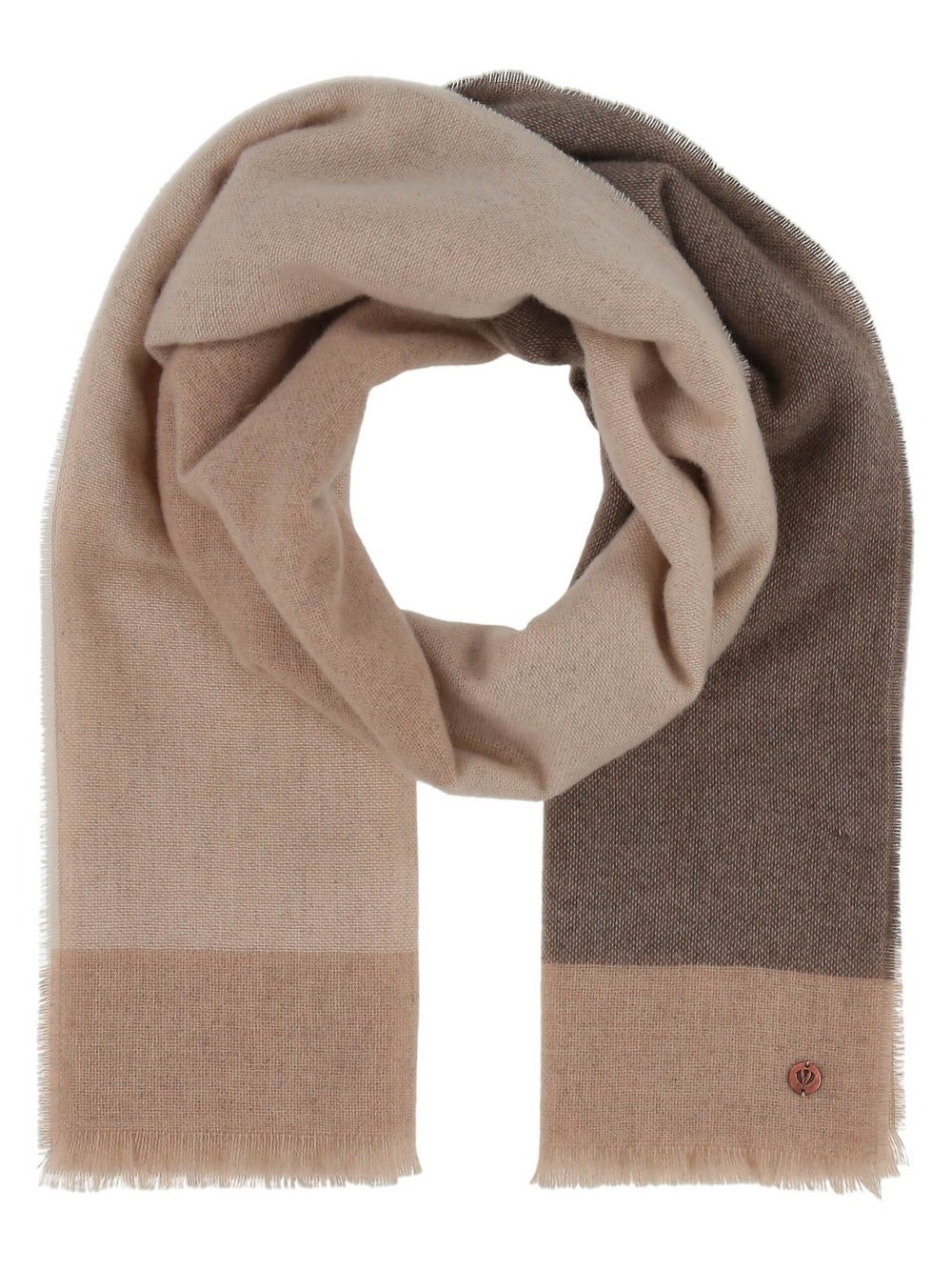 Fraas Stola Damen Cashmere beige gestreift, ONE SIZE