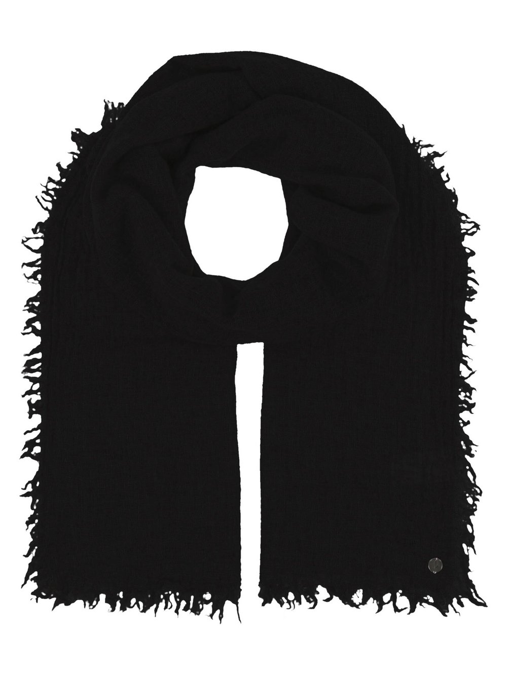 Fraas Schal Damen Wolle schwarz, ONE SIZE