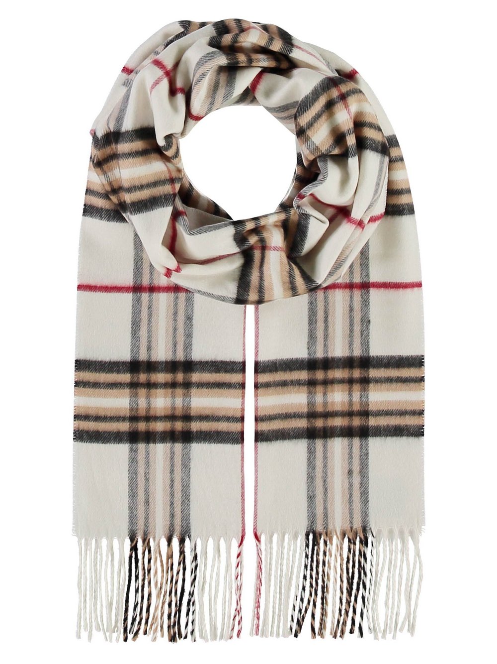 Giorgio Rimaldi Schal Damen beige kariert, ONE SIZE