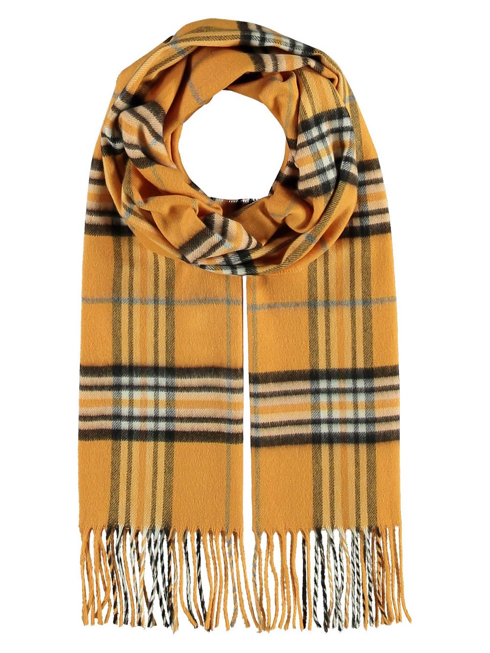 Giorgio Rimaldi Schal Damen gold kariert, ONE SIZE