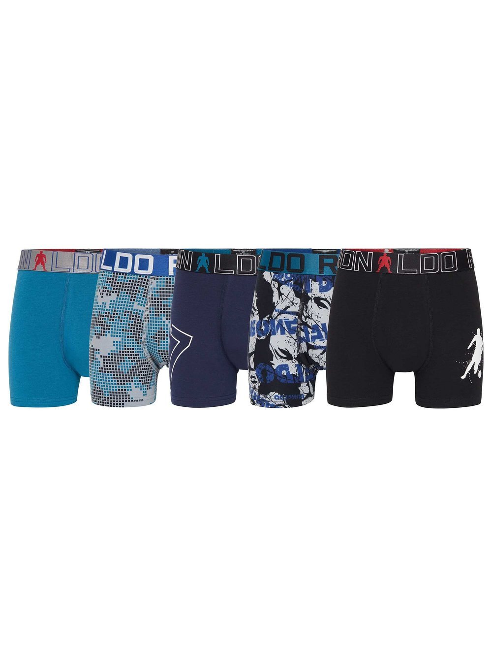 CR7 Boxershort 5er Pack Jungen Baumwolle mehrfarbig bedruckt, 140