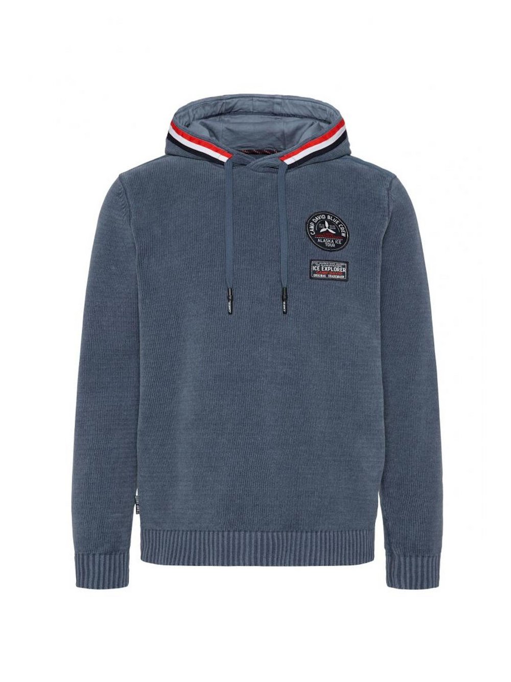 Camp David Kapuzenpullover Herren Baumwolle blau, XL