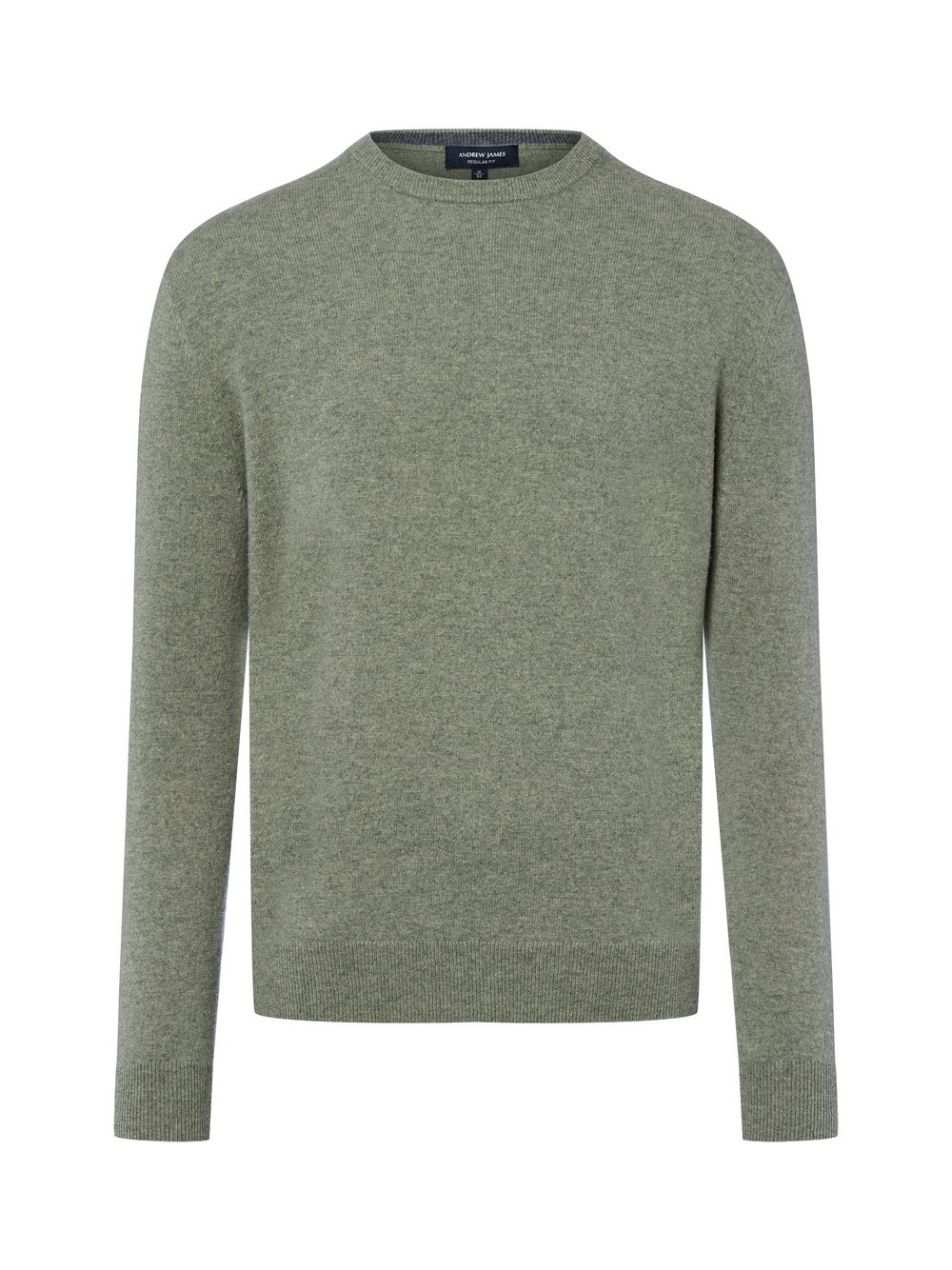Andrew James Pure Cashmere Pullover Herren grün meliert, XXXL