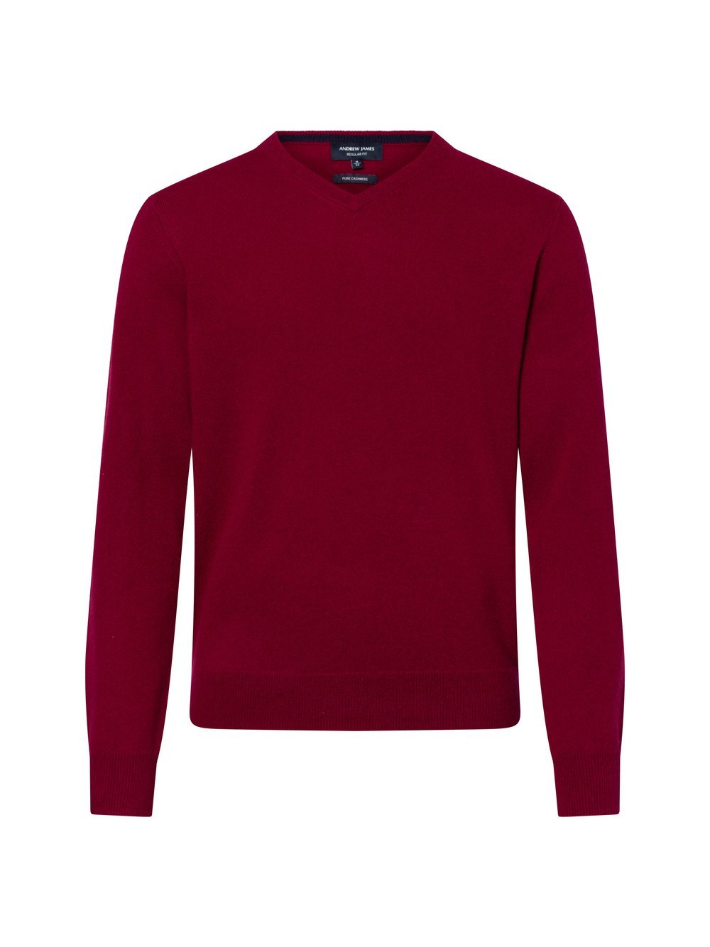 Andrew James Strickpullover Herren Cashmere rot, L