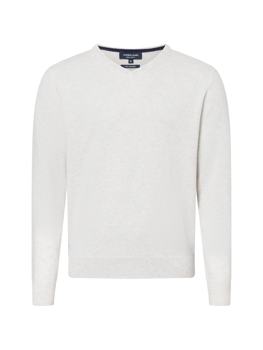 Andrew James Strickpullover Herren Cashmere weiß, S