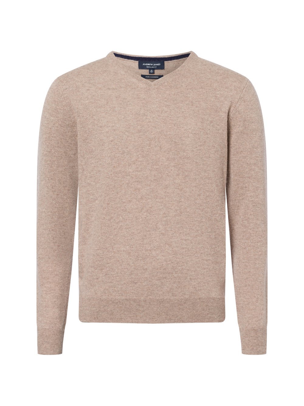 Andrew James Strickpullover Herren Cashmere beige, XXXL