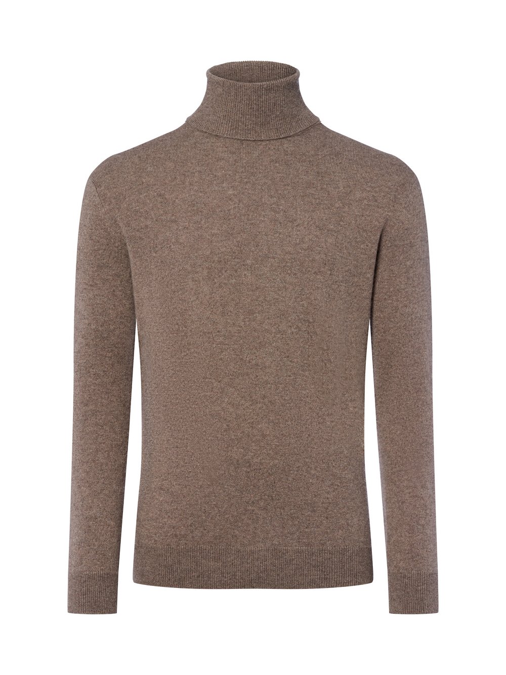 Andrew James Pure Cashmere Pullover Herren Feinstrick braun meliert, XL