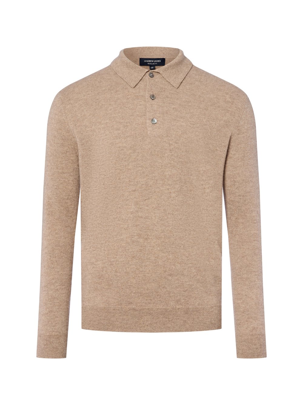 Andrew James Pure Cashmere Pullover Herren braun meliert, M