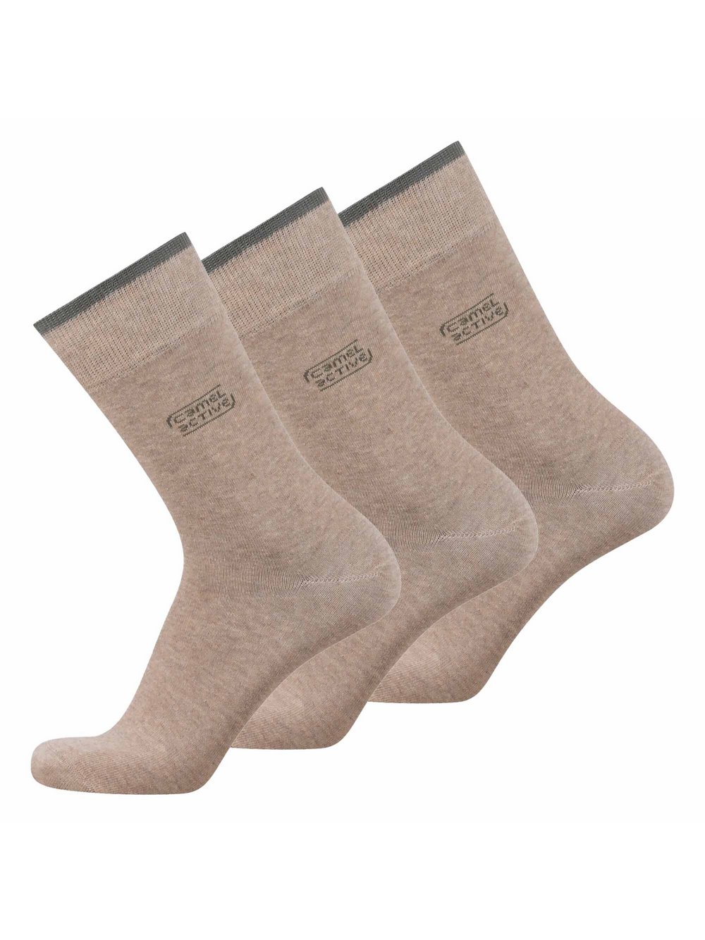 Camel Active Socken 3er Pack Herren Baumwolle beige, 43-46