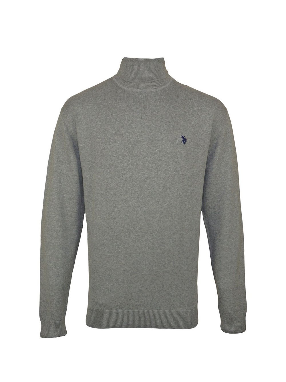 U.S. Polo Assn. Rollkragenpullover Herren Baumwolle grau, XXXL