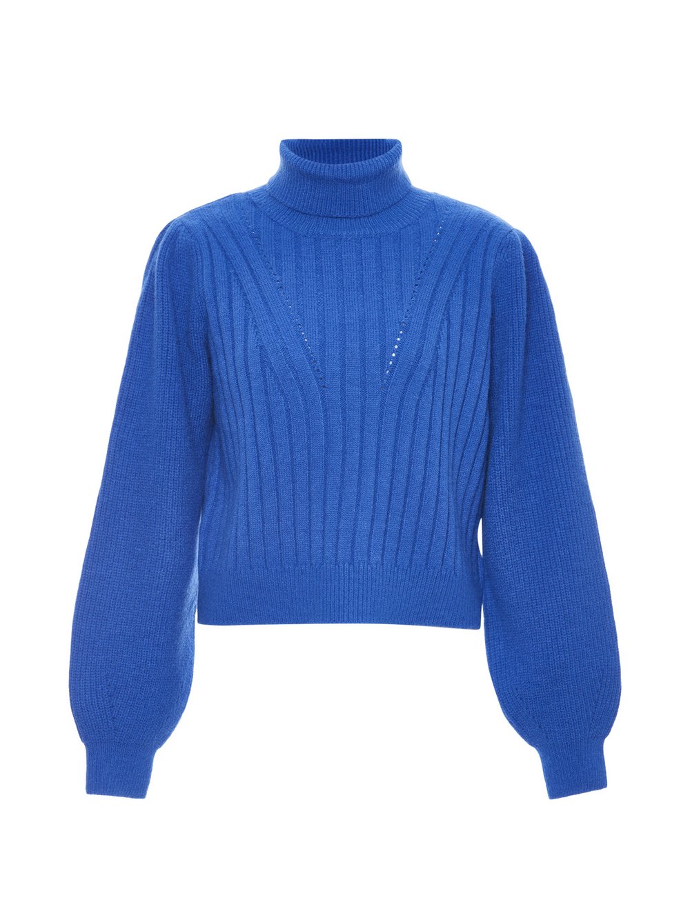 Dreimaster Rollkragenpullover Damen blau, XS/S