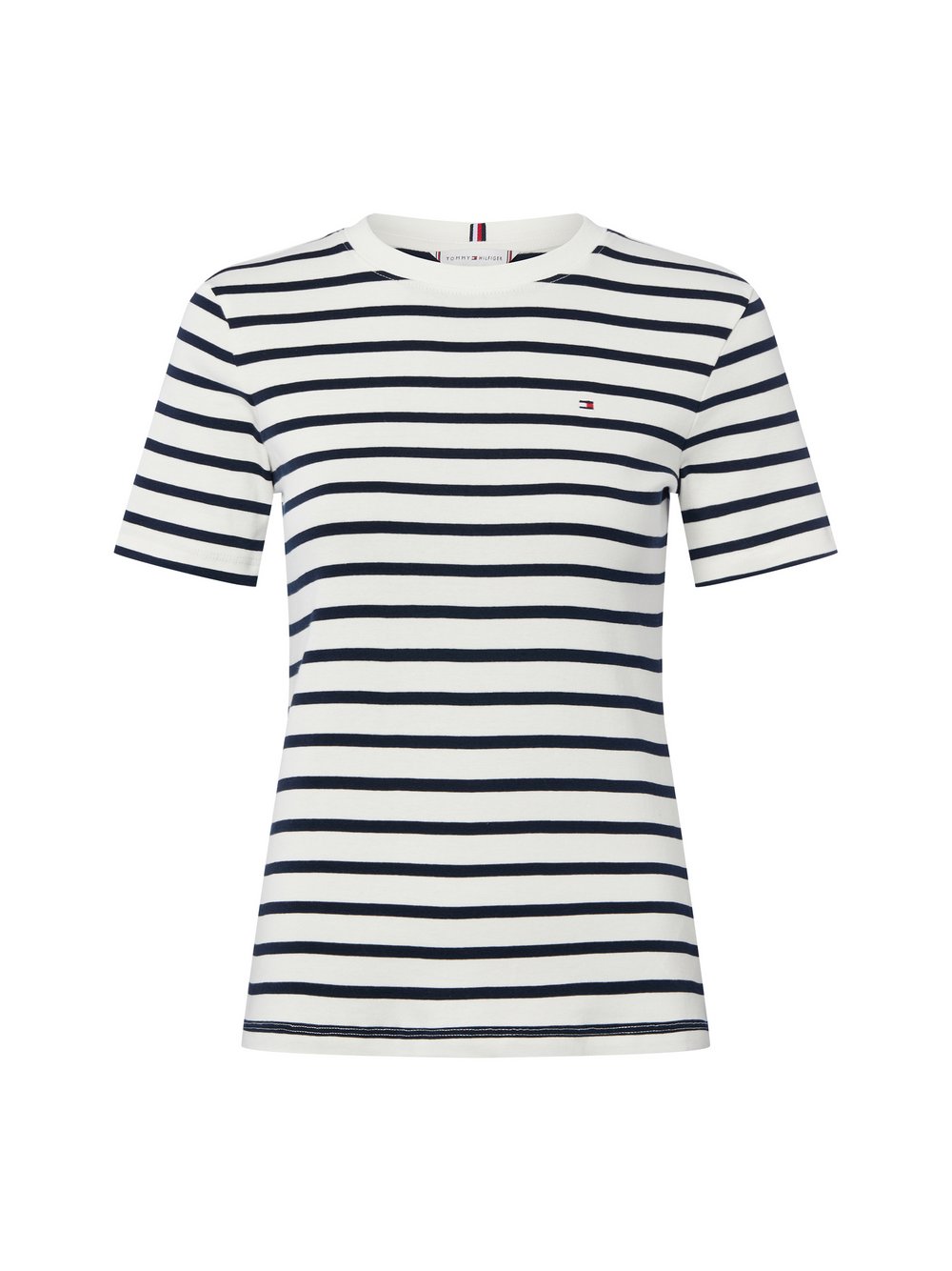 Thumbnail - Tommy Hilfiger T-Shirt Damen Baumwolle weiß gestreift, XS