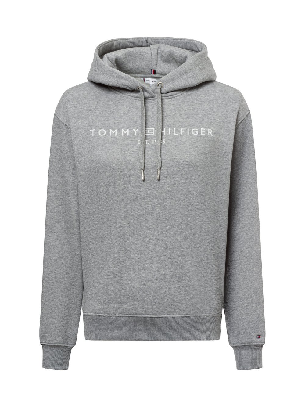 Tommy Hilfiger Kapuzenpullover Damen Baumwolle grau meliert, XXXL