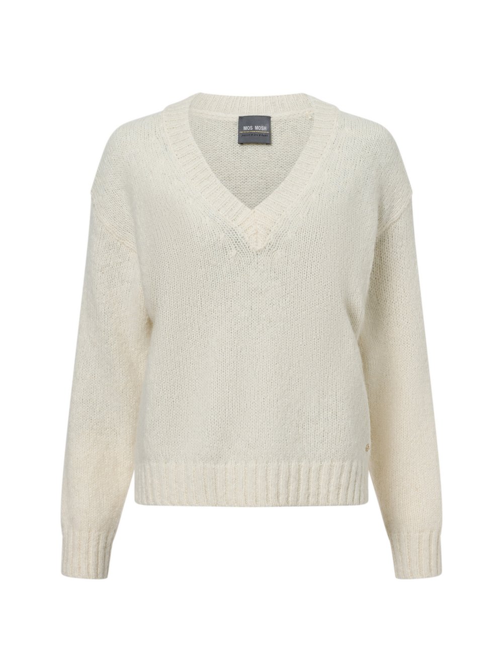 MOS MOSH Strickpullover mit Alpaka-Anteil Damen Polyamid beige, L