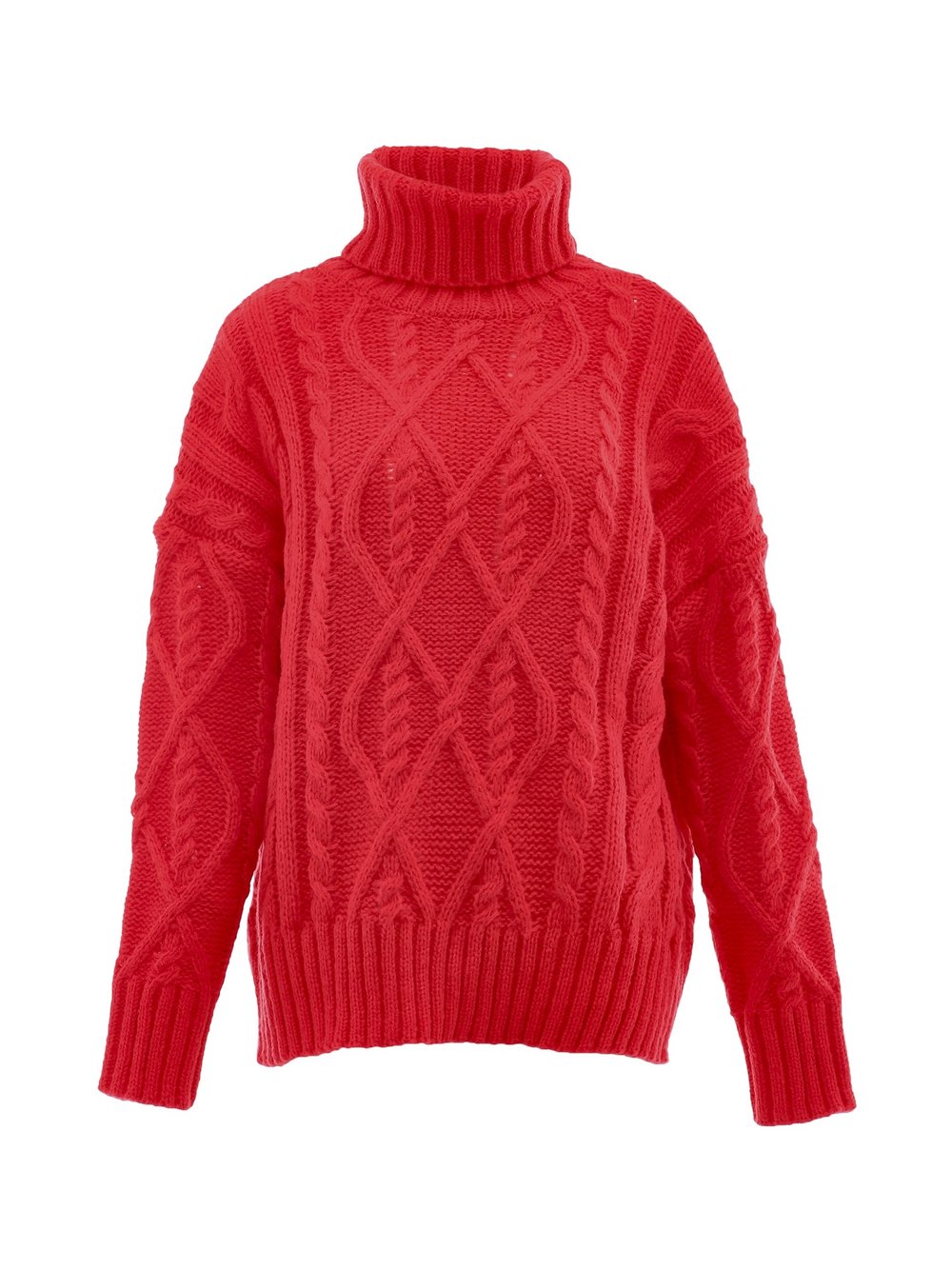 MyMo Rollkragenpullover Damen rot, XL/XXL