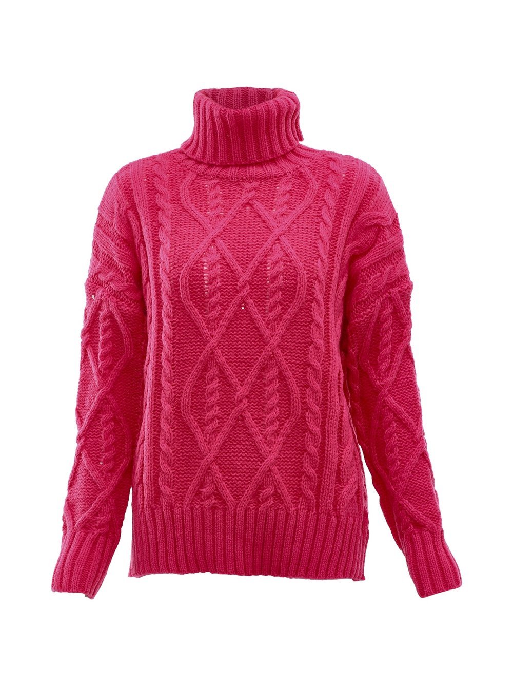 MyMo Rollkragenpullover Damen rosa, M/L