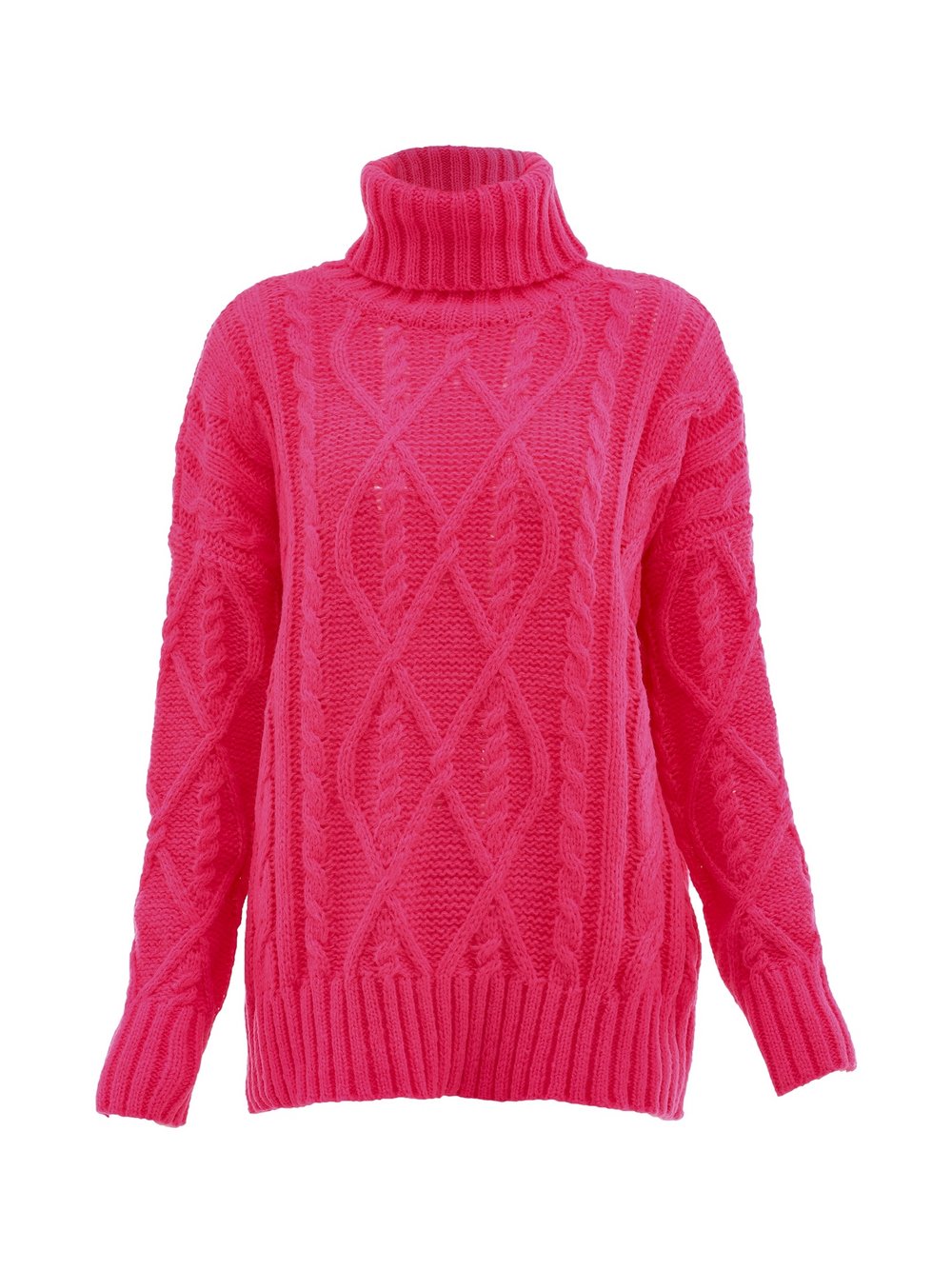 MyMo Rollkragenpullover Damen pink, XS/S