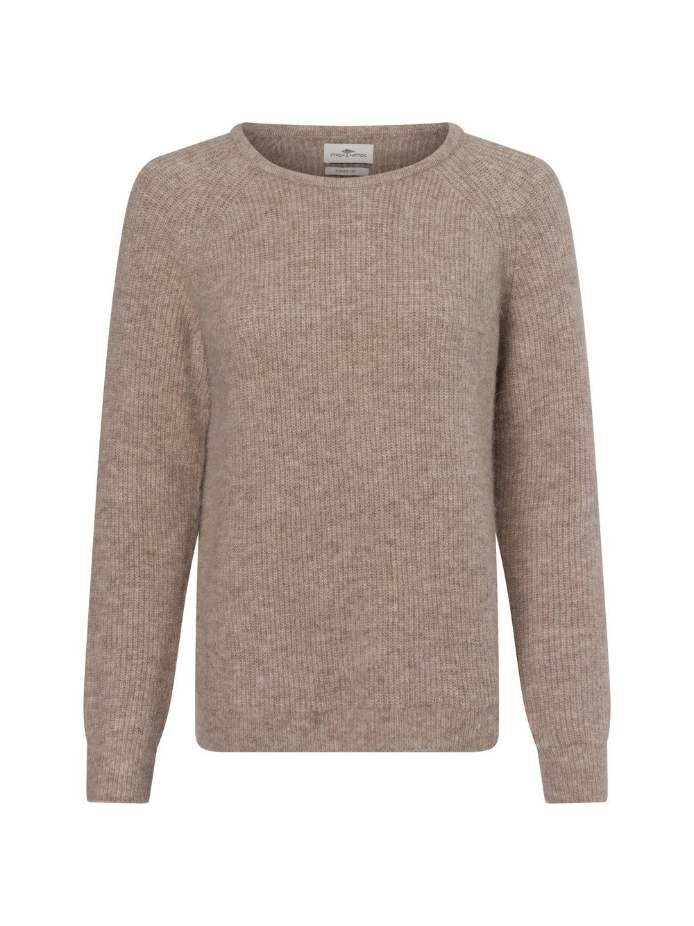 Fynch-Hatton Strickpullover mit Alpakawolle Damen Wolle beige meliert, S