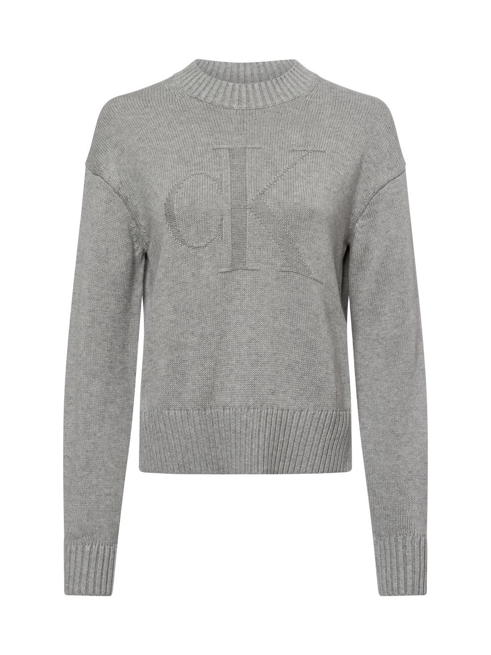 Calvin Klein Jeans Strickpullover Damen Baumwolle grau, M