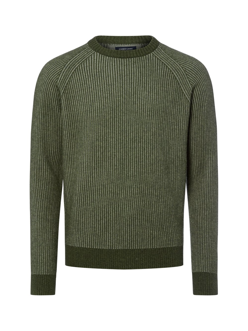 Andrew James Pure Cashmere Pullover Herren grün gestreift, M