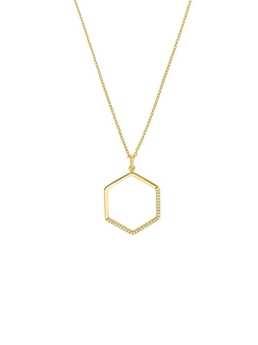 s.Oliver Kette mit Anhänger Damen Sterlingsilber gold, 55