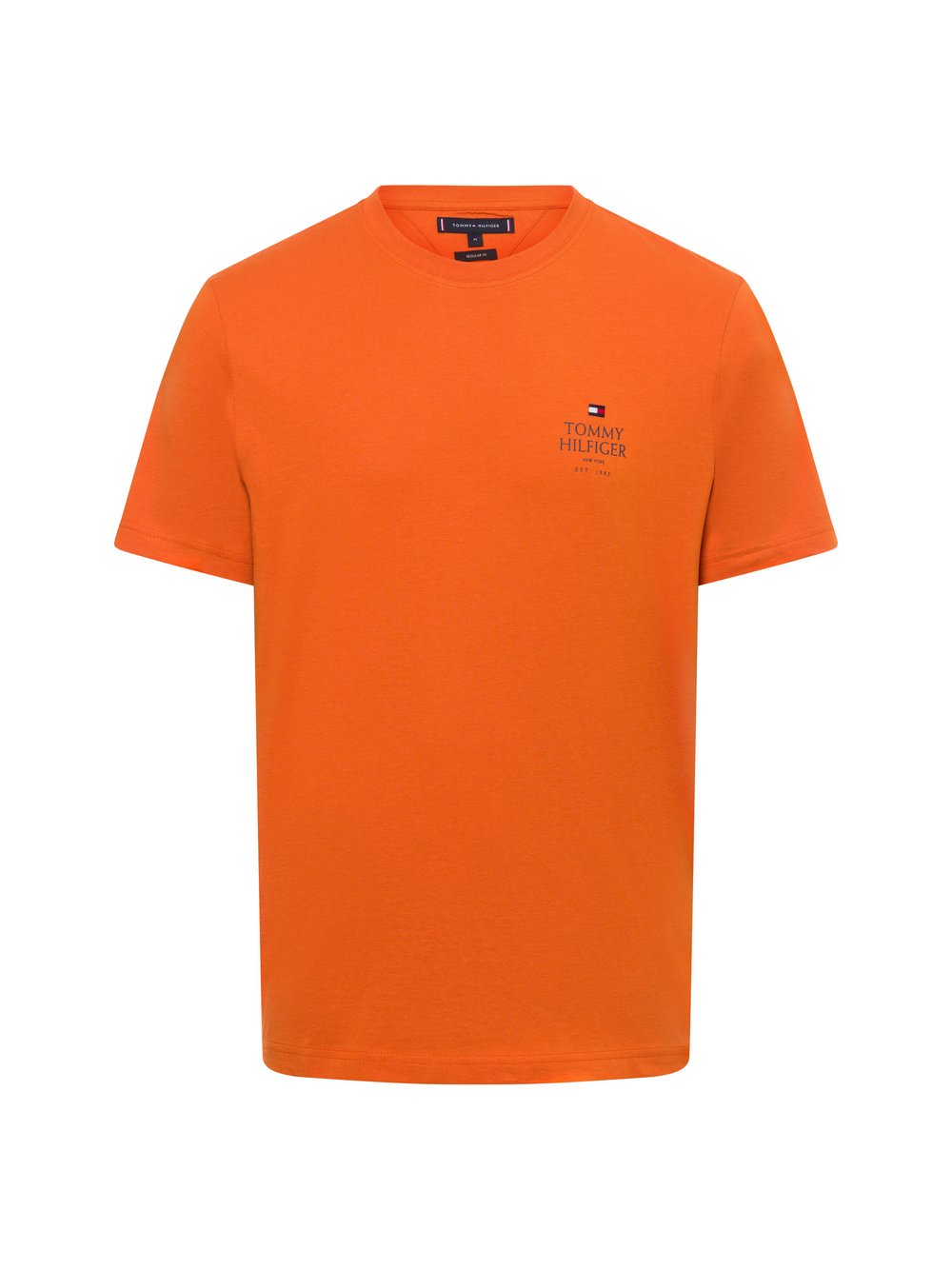 Tommy Hilfiger T-Shirt Herren Baumwolle orange bedruckt, XL