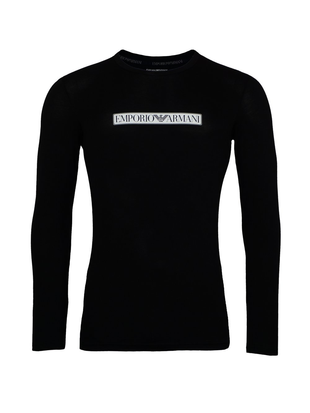 Emporio Armani Longsleeve Herren Baumwolle schwarz, L