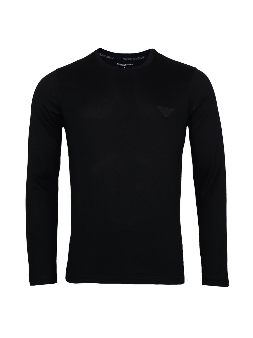 Emporio Armani Longsleeve Herren Baumwolle schwarz, XL