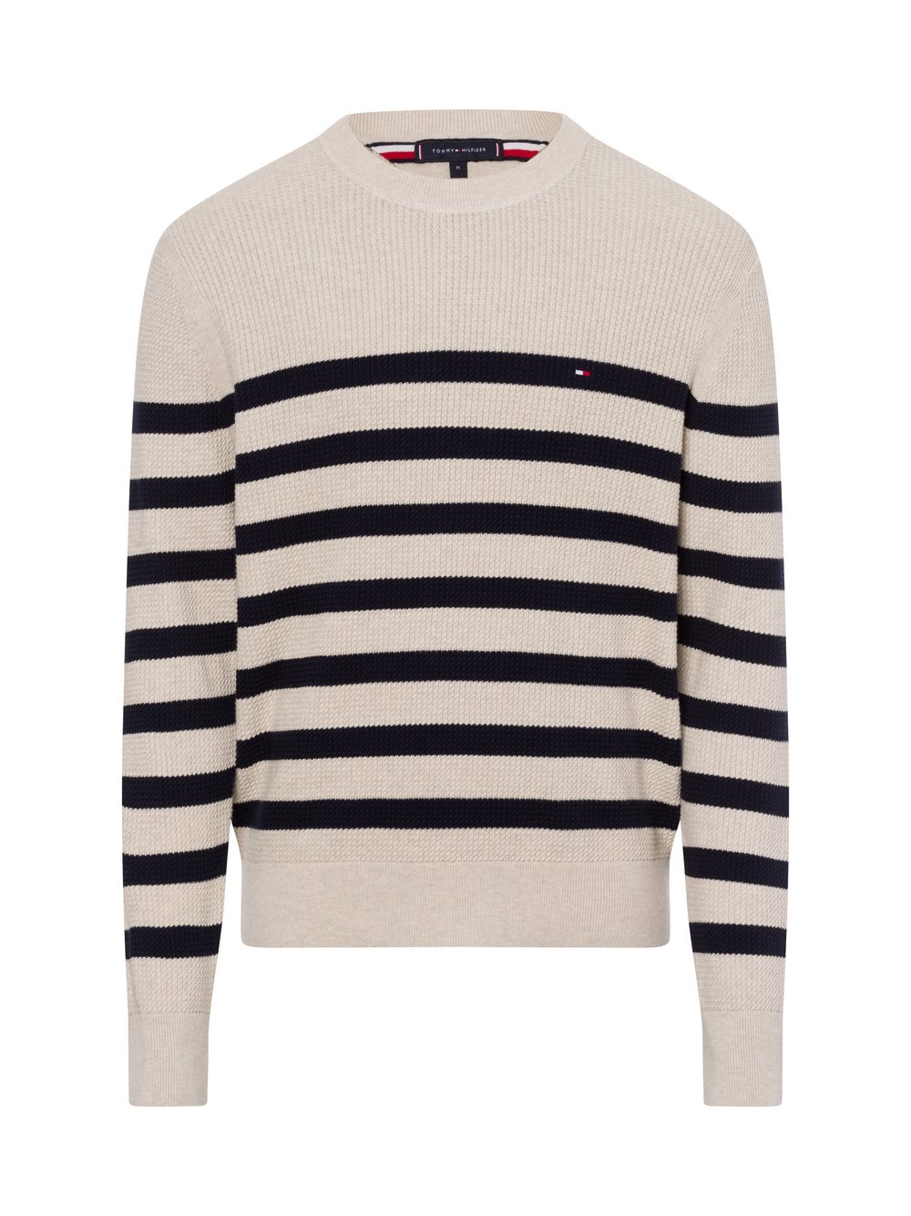 Tommy Hilfiger Strickpullover Herren Baumwolle mehrfarbig gestreift, L