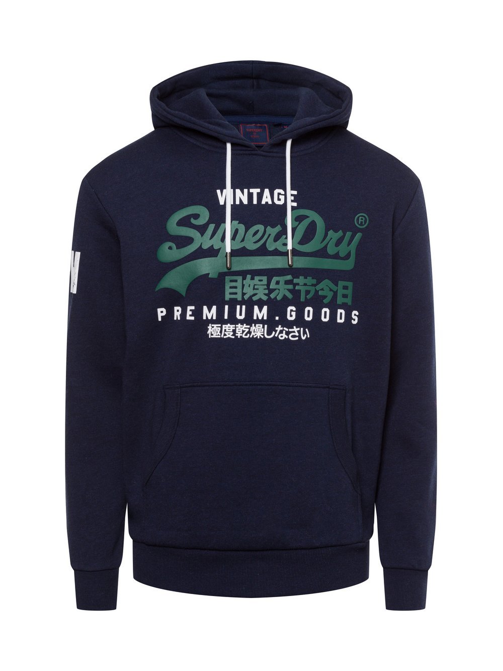 Superdry Kapuzenpullover Herren Baumwolle blau gemustert, L